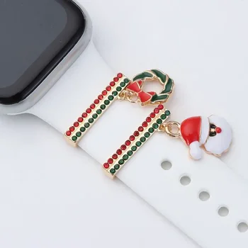 Dekorativni Prsten za Apple Watch Band Series 7 6 se 8 Ultra Božićni Ukras Silikon correa za Galaxy watch 4/5/Pro remen