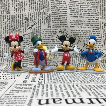 Disney 4 kom, 8 cm klasični Mickey Mouse Minnie Mouse Скрудж Макдак Donald Duck figurica igračke slatka kolekcija Božićne figurice