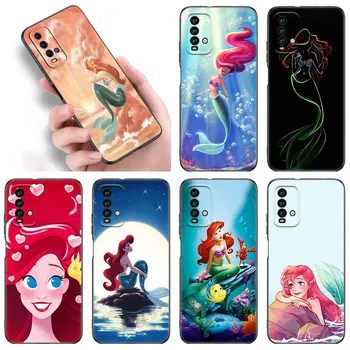 Disney mala Sirena Ariel Crna Torbica Za telefon Xiaomi Redmi Note 11 11S 11T 11E 10 10T 10S 9S 9T 9 8T 8 7 6 5 Pro + 5G Torbica