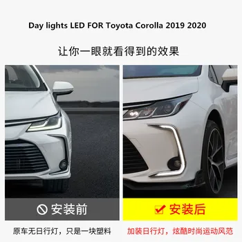 Dnevna LED svjetla ZA Toyota Corolla 2019 2020 auto oznaka ukrasna svjetla ukras signala smjera modificirana prednja branika