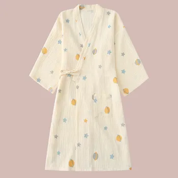 Donje Ljetna Pamučna Plinsko Kimono U Japanskom Stilu, Osnovna Odjeća, Muški Ogrtač, Svakodnevni Пижама, Spavaćica