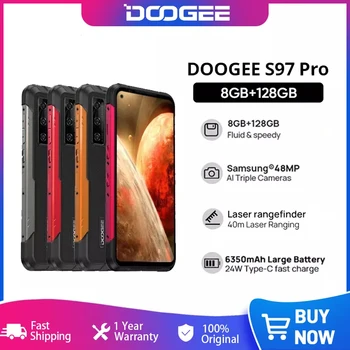 DOOGEE S97 Pro Robustan Telefon 40 m Laserski Дальномер 48MP Четырехкамерный Mobilni telefon Helio G95 Восьмиядерный 8 GB + 128 GB Smartphone 8500 mah NFC