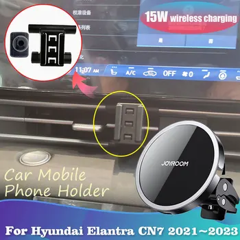 Držač mobilnog telefona za Hyundai Elantra CN7 Avante i30 2021 2022 2023 Magnetna Stezaljka Bežični Brzo Punjenje iPhone Pribor