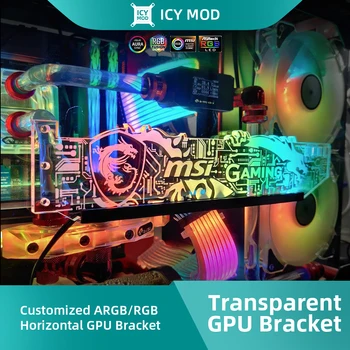 Držač RGB GPU Konfiguracija ARGB Vodoravni Nosač Za Grafičke Kartice Podrška za Grafičke kartice 5V3Pin Postavljanje AURA SYNC 12 Hladnjak Vode