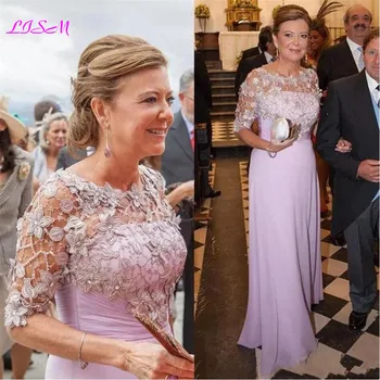 Elegantan Ovalno haljina za majku Mladenke s Rukavima, Večernja Шифоновое Haljina za mamu, vjenčanice za goste 2021