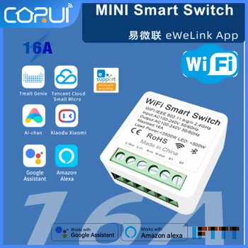eWeLink Smart Wifi Switch MINI 2way 16A Upravljanje Timer Bežični Prekidač za Daljinsko Pametna Kuća Prekidači Glasovna Kontrola Google Home Alexa