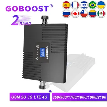 GOBOOST dual-band Repetitor signala 2G 3G GSM 900 1800 2100 Pojačalo mobilne telefonije CDMA 850 LTE 4G 1700 1900 Mhz Pojačalo Mobitela B3