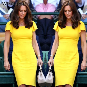 Haljina Kate Middleton, Elegantan, Kvalitetan Godišnja Ženska Moda Dizajnerske Odjeće Midi Haljine-olovka, Ured za Ženska Službena Radna Odjeća