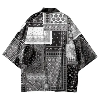 Harajuku Cosplay Хаори Trend Hip Hop Kasu S Cvjetnim Ispis Vintage Košulja Japanski Tradicionalni Kardigan Kimono Muške, Ženske Majice