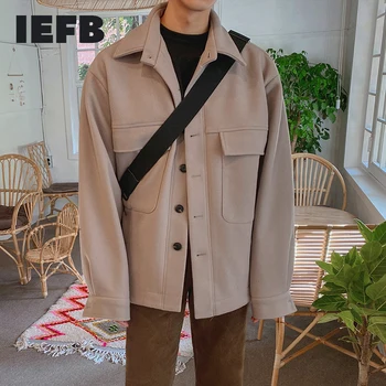 IEFB Korejski mornarska jakna s lapels, slobodno muški kratki kaput, Jesenje debele majice, funky casual odjeće za muškarce, novo 9Y4505