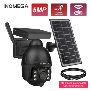 INQMEGA Solarna Vanjska Kamera 5MP WIFI Bežična Sigurnost Odvojiva Solarna Cctv Kamera je Pametan Monitor