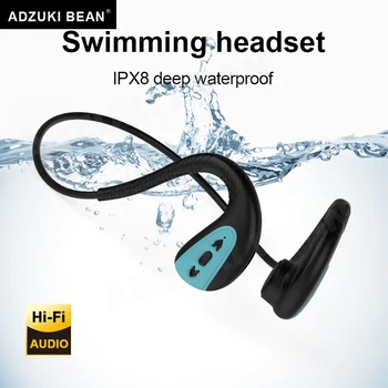 Istinska Koštano Vodljivost Slušalice za Kupanje Mobilni Telefon Sportske Bežične Bluetooth Slušalice Handfree IPX8 Vodootporne Kvalitetne Slušalice