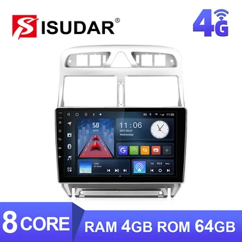 ISUDAR T68 Android 10 Uređaj Za Peugeot 307 2002-2008 2009-2013 Auto GPS Sustavom 8 Core Dvr Kamera 4G Mrežu bez 2 din