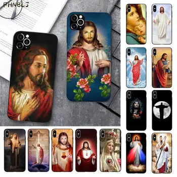 Isus Krist, blagoslovio te Bog, crna Torbica za telefon od TPU, Torbica za iPhone 13 11 pro XS MAX 8 7 6 6S Plus X 5 5S SE 2020 XR case
