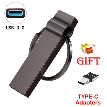 JASTER Besplatne Adapteri TYPE-C, USB Flash disk od 64 GB Srebrne, Metalne Olovke 32 GB Besplatna Kartica Sa Logom Pokloni Privezak Za Ključeve velike Brzine