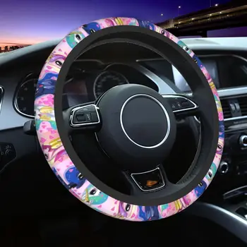 Jednorog Crtani Anime Poklopac volana Automobila 38 cm Elastična Pogodan za auto styling Pribor Za volan