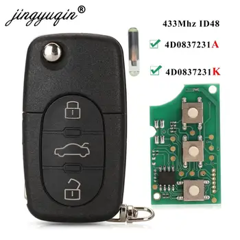 jingyuqin 5 kom. 4D0837231A 4D0837231K Daljinski Ključ za Audi A3 A4 A6 A8 TT Quattro, RS4 Stari Model 433 Mhz ID48 Čip Flip Privezak