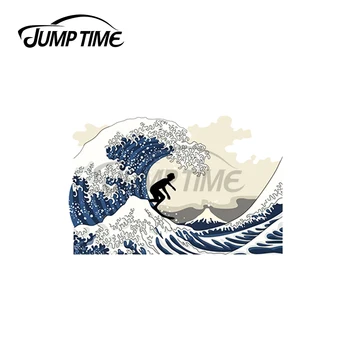JumpTime 13x4,8 cm Veliki Surfer iz Канагавы Naljepnica za Automobil Auto Oznaka Na Hladnjak Ukras Anime Kućište Za Auto Zaštita Od Ogrebotina