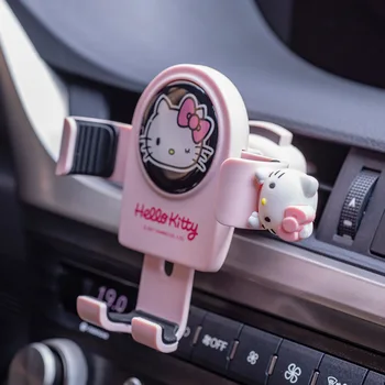 Kawaii Hello Kitty Novi Auto Nosač za Mobitel Мультяшный Kreativni Automobil sa Izlazom Zraka Navigaciju Гравитационный Višenamjenski Nosač