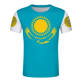 Kazahstan Prilagođene Muške Sportske tim kazaški Majice DIY QAZAQSTANE Amblem Majice Prilagoditi KZ Zemlja Ruski KAZ Kampanja Košulja