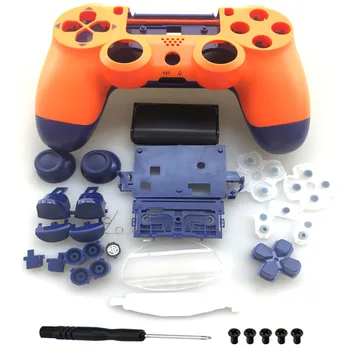 Komplet Kućište ljuske Popravak gumba Torbica Za DualShock 4 PlayStation 4 PS4 Pro jds 040 JDM-040 Poklopac modula Narančasta Plava