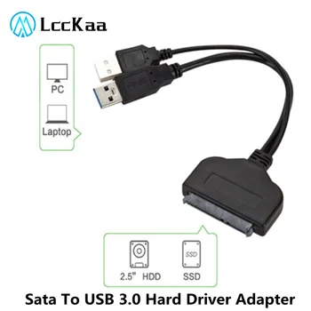 LccKaa Sata NA USB 3.0 Adapter za hard disk Podrška 2,5 Inča(e) Vanjski SSD HDD Hard Disk 22 Pin Sata III Sata Kabel, USB Kabel