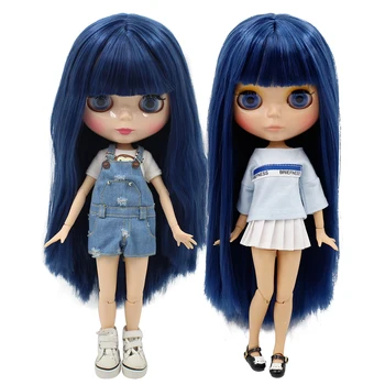 LEDENI lutka DBS Blyth 1/6 bjd plava kosa prirodna koža štavljena koža super crna koža zajedničko tijelo sjajna osoba 30 cm anime poklon za djevojčice