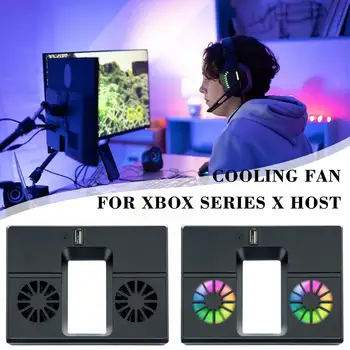 Linkstyle Modernizirana Vertikalni Rashladni Ventilator za Xbox Series X-Bočno Pričvršćenje Domaćin SA RGB Color led pozadinskim Osvjetljenjem i Dva Ventilatora USB P S5F4