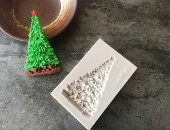 Luyou DIY 1 kom., Božićno Drvce, Silikonska forma, oblik za помадки, alati za ukrašavanje kolača, čokoladu tjestenina, oblik FM1414