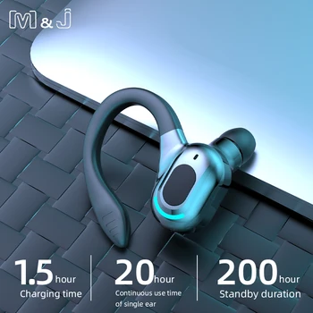 M & J F8 Bluetooth 5,2 Bežične Slušalice Uho Kuka Mini Poslovne Slušalice Hi-Fi Bas Redukcija Šuma Trčanje, Sportske Igre Slušalice