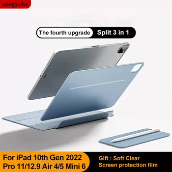Magnetni Smart cover za iPad 10-og generacije Case 2022 M2 Funda za iPad Pro 11 12,9 2021 Air 5 Mini 6 Separable Sleep Capa