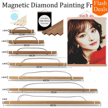 Magnetska Drveni Diamond Mozaik Prodaja Okvir Diamond Okvir Za vezenje 5d Diamond Okvir Za Crtanje okvir za ulje na platnu okvir za slike