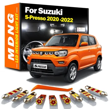 MDNG 7 kom. Za Suzuki S-Presso 2020 2021 2022 Automobil Led Unutrašnjosti Kupole Kartica Svjetlo Komplet Auto Oprema Led Canbus Bez Greške