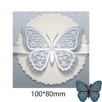 Metalne Rezanje Marke šuplje leptiri za dekor kartice DIY matrica za Scrapbooking Papir Album predložak Umire 100*80 mm