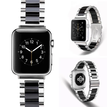 Metalni + Keramičke Remen Za Apple watch 49 mm 45 mm 44 mm 42 mm 41 mm 40 mm Narukvica Od Nehrđajućeg Čelika Remen iWatch UItra 8 7 6 5 4 3 SE band