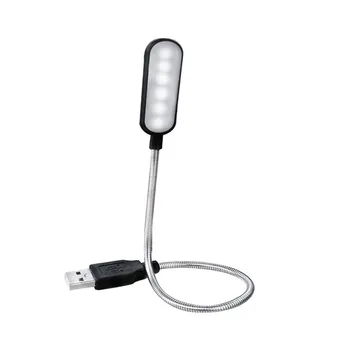Mini 4 Led Polica zidna Lampa Prijenosni USB noćno svjetlo Za Čitanje Bijela/Toplo Boji stolna Lampa Za Laptop Power Bank Laptop PC Računalo