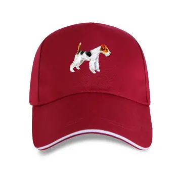 Mrežna fox terijer je Pas muška-Slika uz pomoć baseball kape sa zabavnim dizajnom