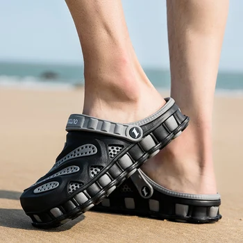 Muške sandale Coslony, klompe, 2020 godine, Ljetne Cipele s Rupama, Gumene klompe, Muška Vrtna Cipele, Ulica Plaže sandale na ravne cipele, muške cipele, velike veličine