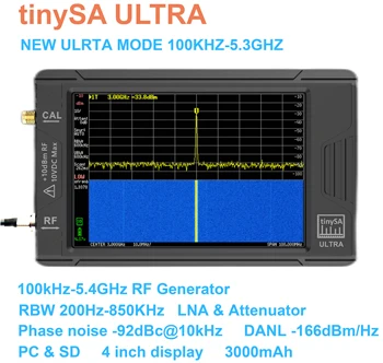 Najnoviji priručnik minijaturni analizator spektra tinySA ULTRA 100k-5,3 Ghz i baterijom + 4 
