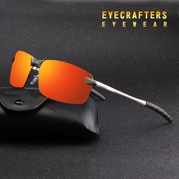 Narančasta Gospodo Polarizirane Sunčane Naočale UV400 Za Sportske Vožnje Slr Sunčane Naočale Rimless Metalne Naočale Eyewear 3043DM