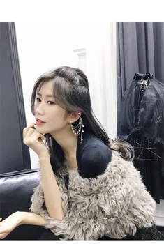 Nova korejska verzija trendovi Temperamenta nakit i Biserne naušnice s uho kostima naušnice za nokte Integrirani uho lanac Naušnice s кисточками
