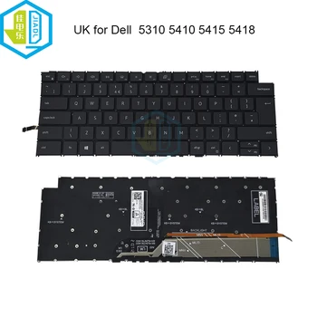 Nova Tipkovnica s pozadinskim Osvjetljenjem velikoj Britaniji GB za Dell Inspiron 13 5310 14 Pro 5410 5415 5418 0TJ4Y2 TJ4Y2 Tipkovnica s pozadinskim Osvjetljenjem za Laptop Eura kape tipki