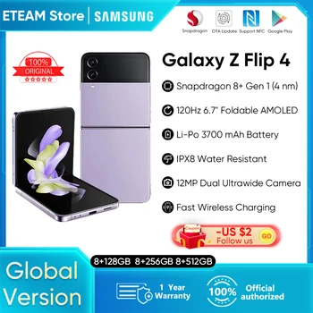 Novi Originalni Smartphone Samsung Galaxy Z Flip 4 5G Flip4 Snapdragon 8 + Gen 1 6,7 