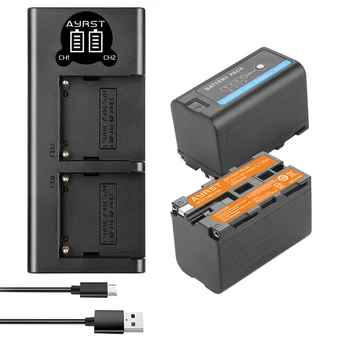 NP F750 NP F770 NP-F750 5200 mah s led indikator Baterija + Led USB Punjač za Sony NP F970 F960 F550 F570 QM91D CCD-RV100