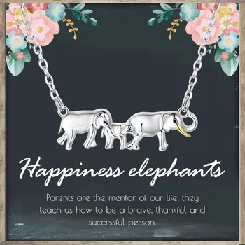 ogrlica sa slona od 925 sterling srebra za majka, dijete, oca, 2020, obiteljske fin ukras sa životinjama, najbolji poklon za obitelj