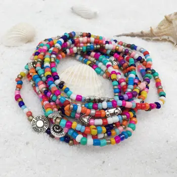 OMY jednostavan perle metalnih narukvica za žene i djevojčice moda kornjača ljusci, kauč na srce narukvice od perli za plažu nakit