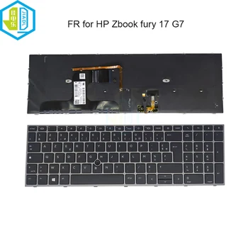 Originalna Francuska Tipkovnica Azerty s pozadinskim Osvjetljenjem za HP Zbook Fury 17 G7 M04679 M20128 051 Tipkovnice laptop svjetlosni Pokazivač okvir 99% Novi
