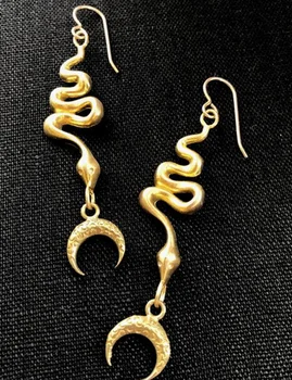 Originalni Dizajn naušnica u obliku mjesečeve zmije