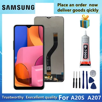 Originalni SAMSUNG Galaxy A20s A207 A207F A2070 LCD zaslon osjetljiv na dodir Digitalizator Sklop Za Samsung A20S