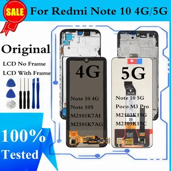 Originalni Za Redmi Note 10 4G LCD zaslon Note 10S Prikaz M2101K7AI Digitalizator Zaslona Za Redmi Note 10 5G LCD zaslon POCO M3 Pro M2103K19G